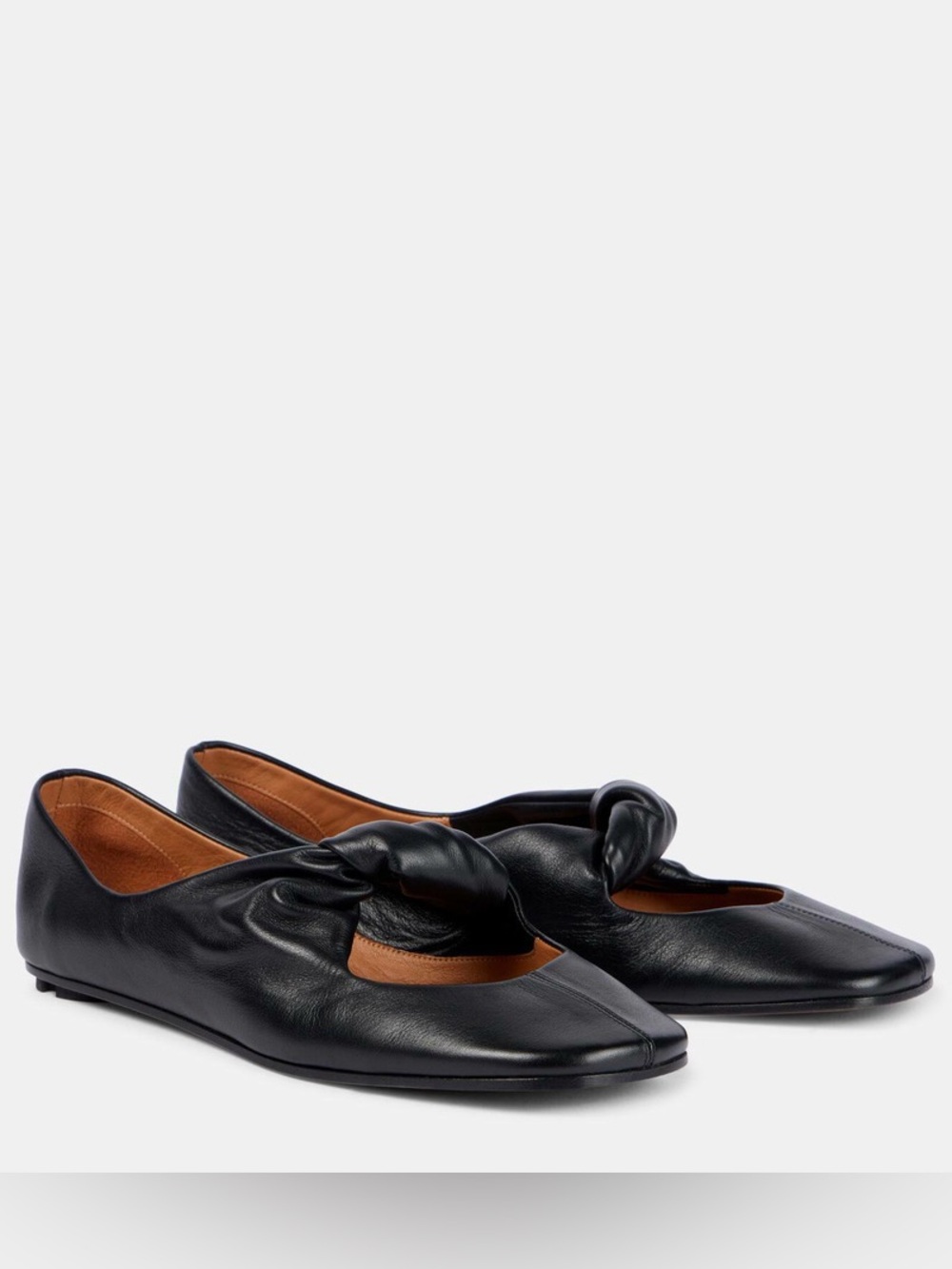 Alexander McQueen Bow-detail leather ballet flats 39.5